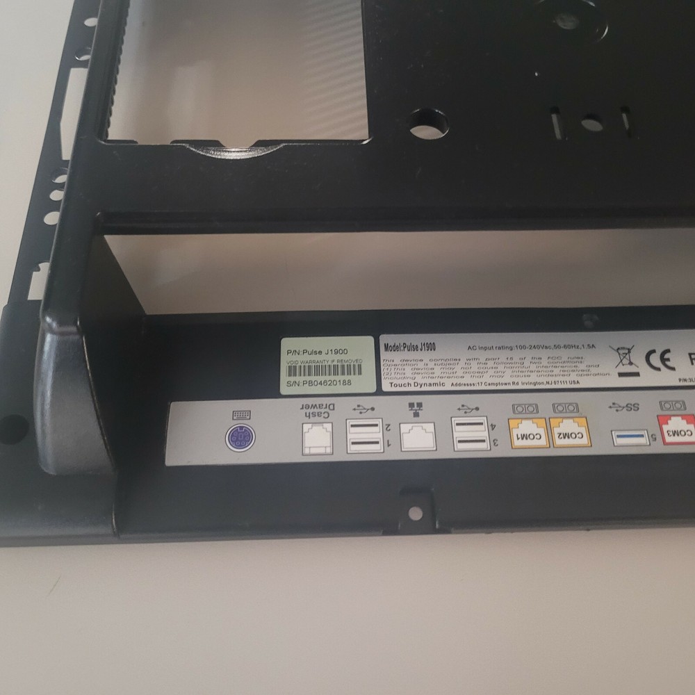 Back Plastic for Touch Dynamic Pulse J1900 POS Terminal