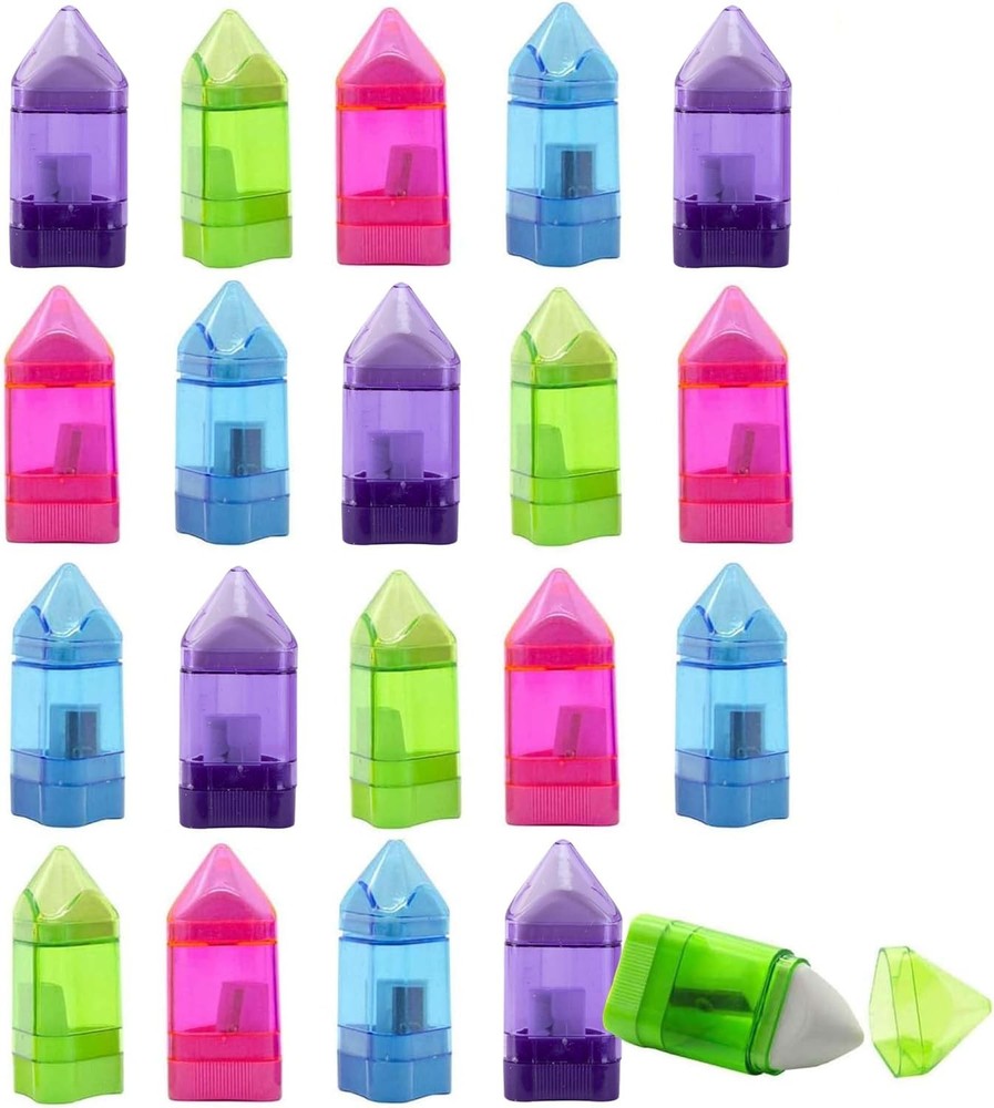 Manual Pencil ener with Eraser- 1 Single Hole Triangular Shape