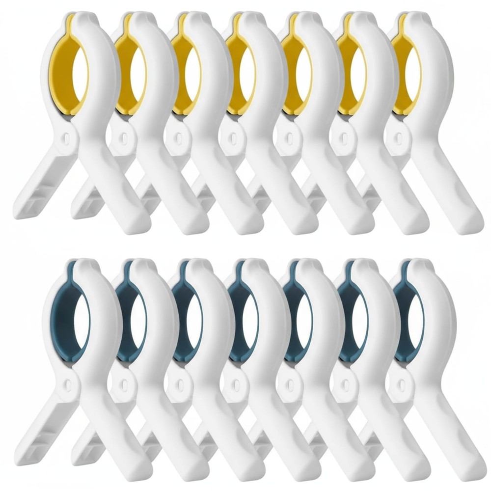 Extra Large Beach Towel Clips 12Pack Increase Size and Spring Force Protect O...