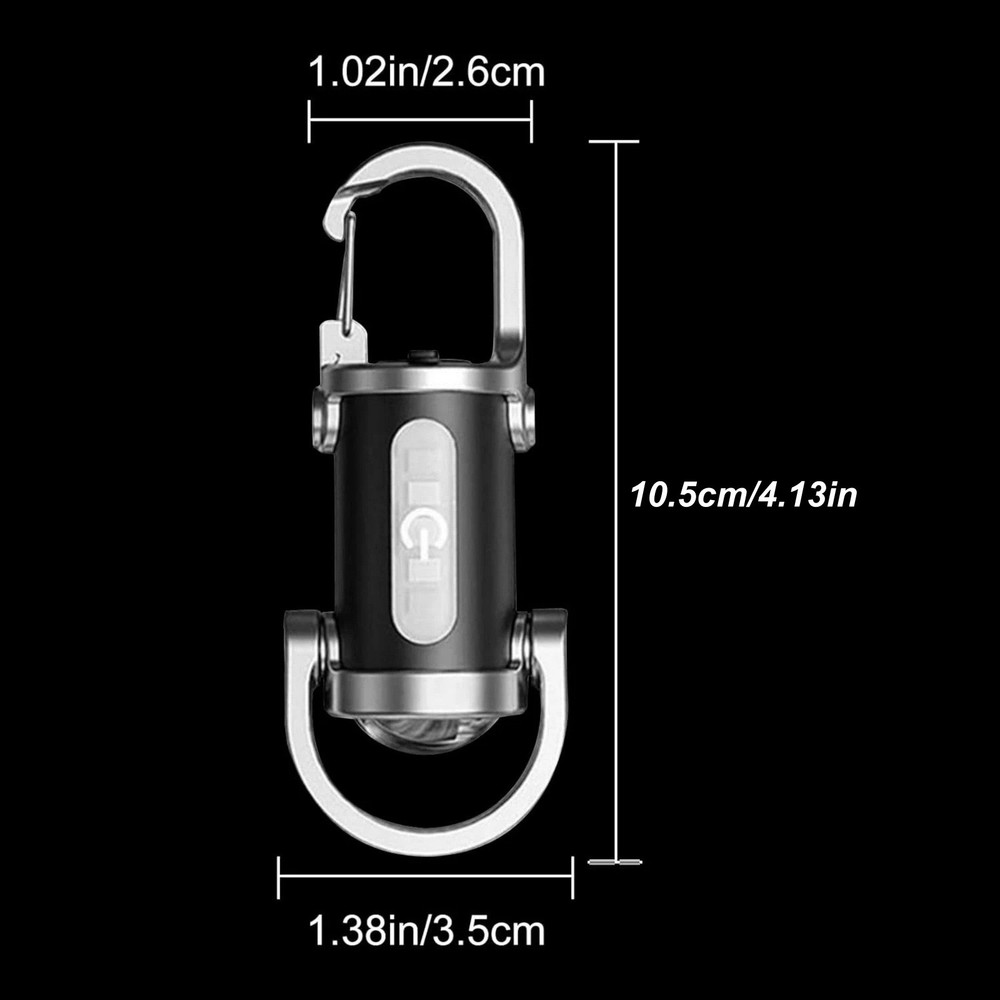 Rechargeable Keychain Flashlight Mini, Compact Light for Night Work, Camping