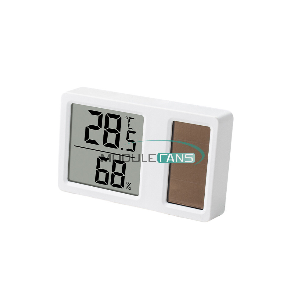 Solar power Temperature and Humidity Meter Mini Digital Thermometer Meter