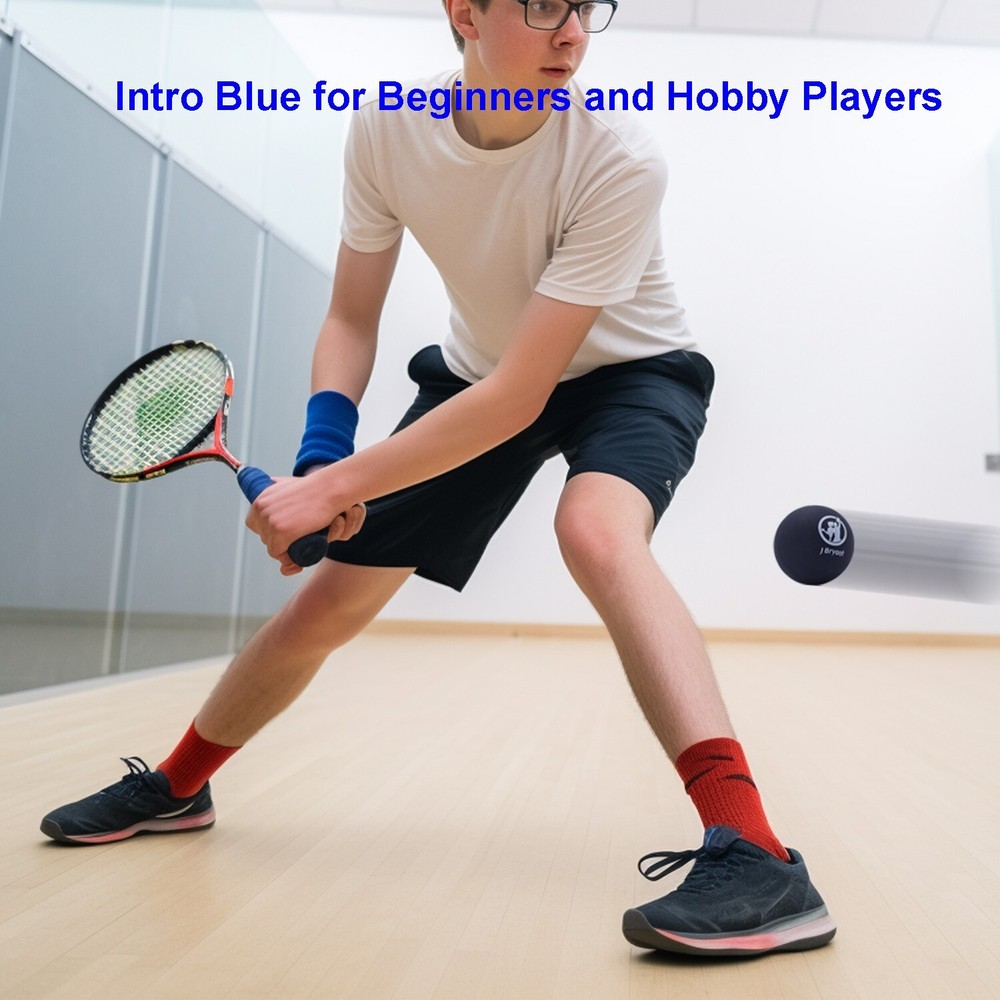 Squash Balls 4 Pack Single Blue Dot Rubber Squash Ball for Beginners Training