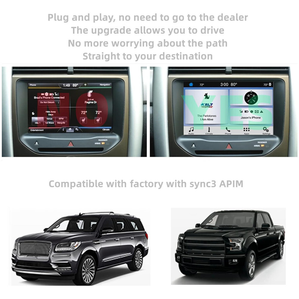 SYNC3 APIM VIN Programmed Latest Sync 3.4 Carplay Android-Auto Fit Ford Lincoln