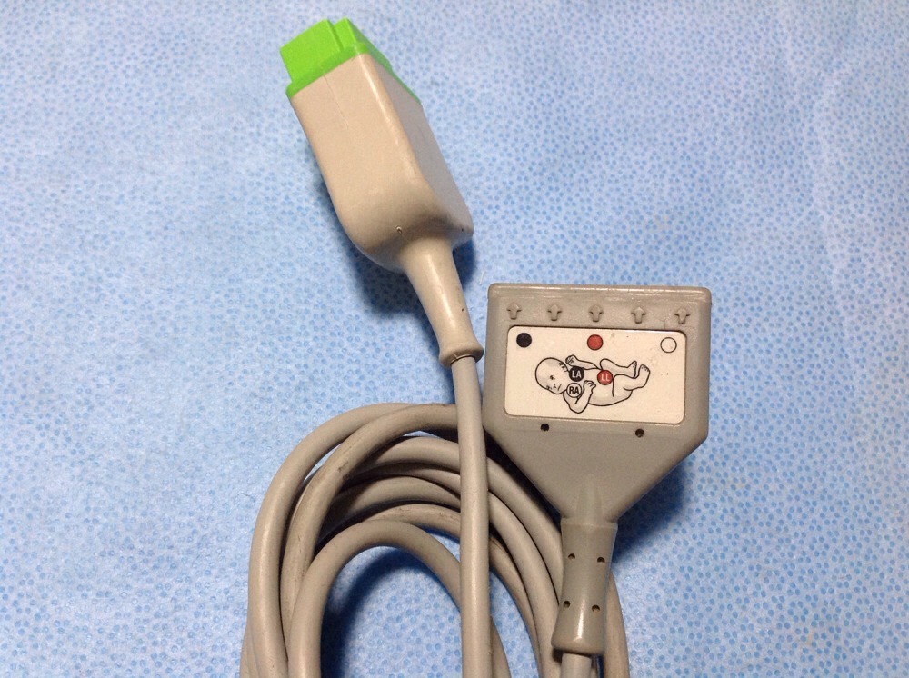 GE Multi-Link ECG Cable 3 lead neonatal DIN, AHA Ref 2017004-001