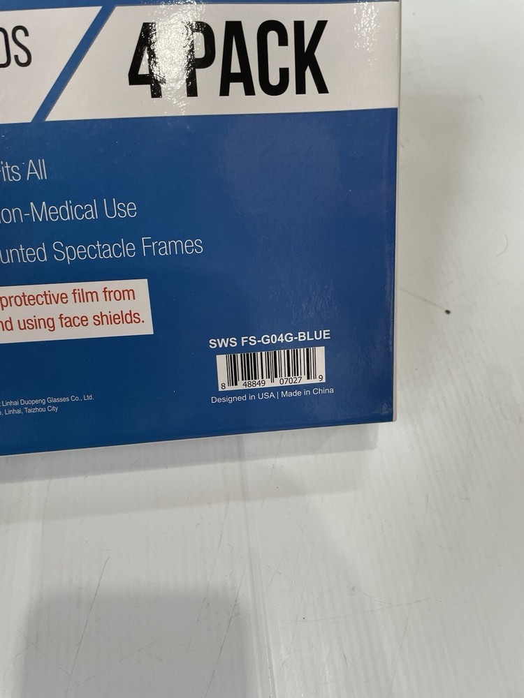 Protective Face Shields 4 Pack