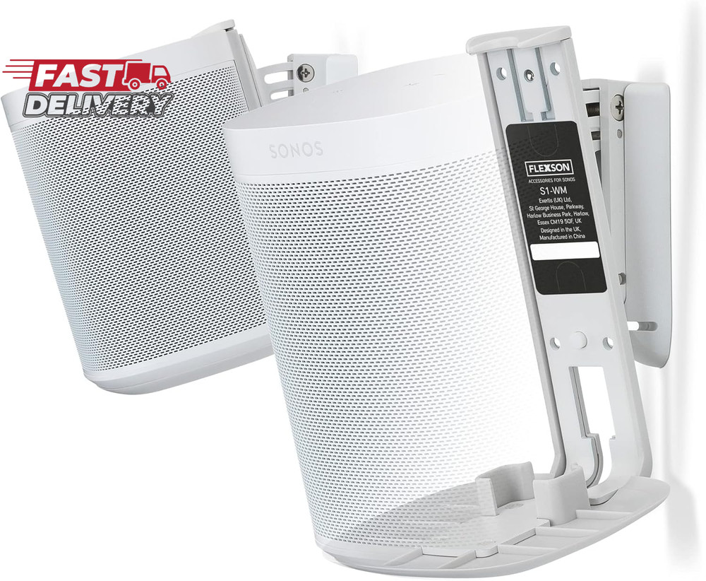 Flexson Wall Mount for SONOS One (Pair, White)