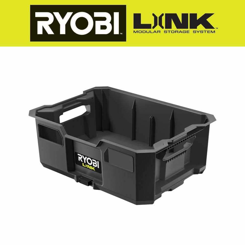 RYOBI STM104 LINK Tool Crate – Stackable, 50 lb Capacity, Impact-Resistant