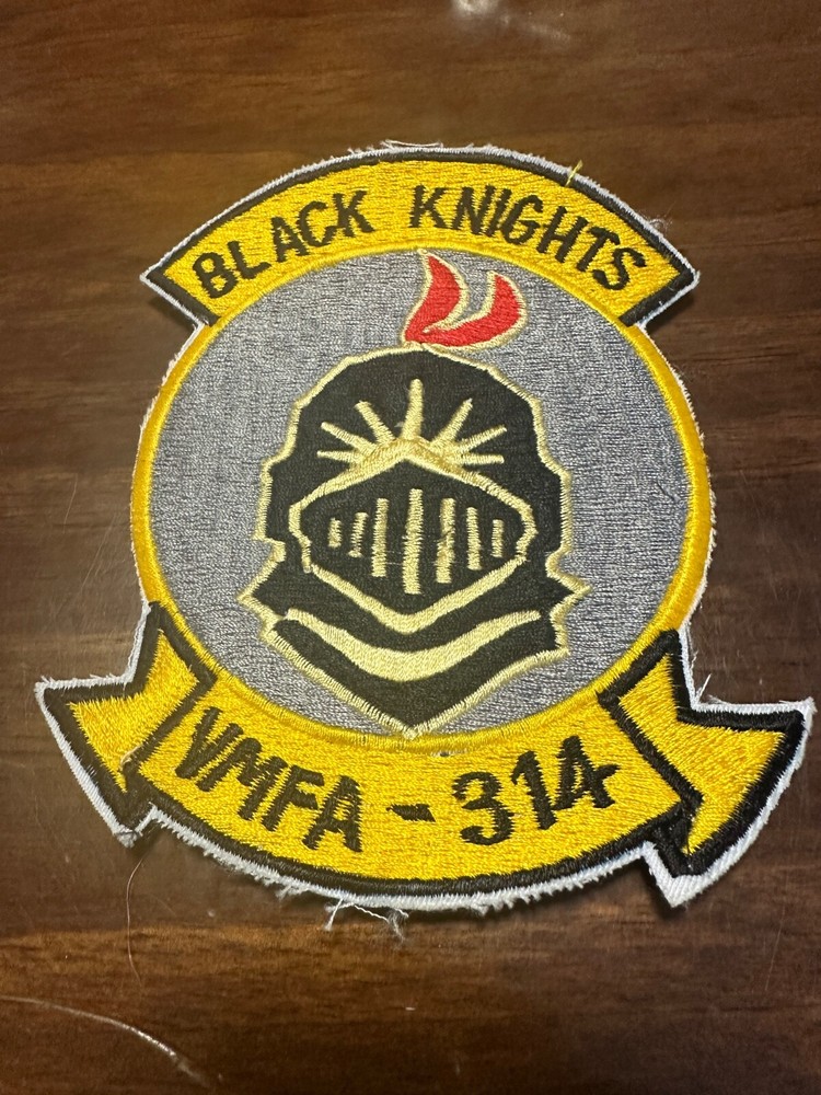 Vintage USMC VMFA-314 Squadron Patch - Black Knights