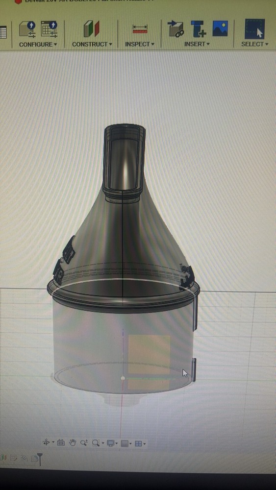Compact Short Nozzle For DeWalt 20V DCBL720 Leaf Blower