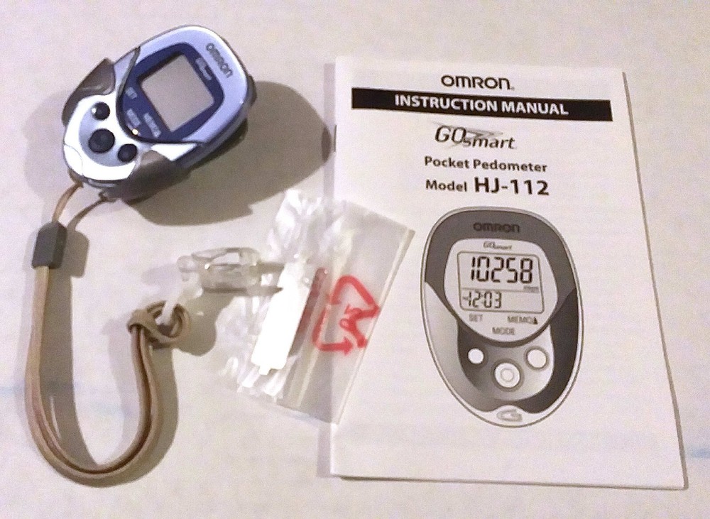 NEW - OMRON GO SMART HJ-112 POCKET PEDOMETER WITH 2D SMART SENSOR TECHNOLOGY
