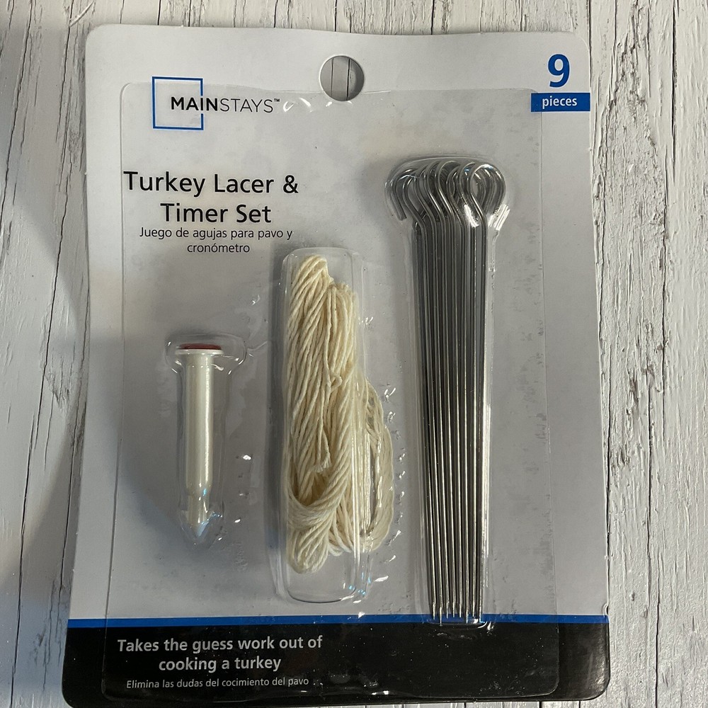 Mainstays Turkey Lacer & Timer Set 9 Pieces PreownedKitchenCom