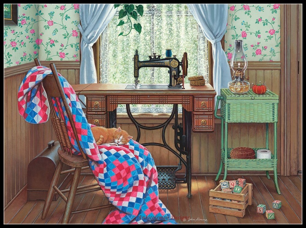 Sewing Corner-Counted Cross Stitch Patterns* Charts Needlework Crafts DIY