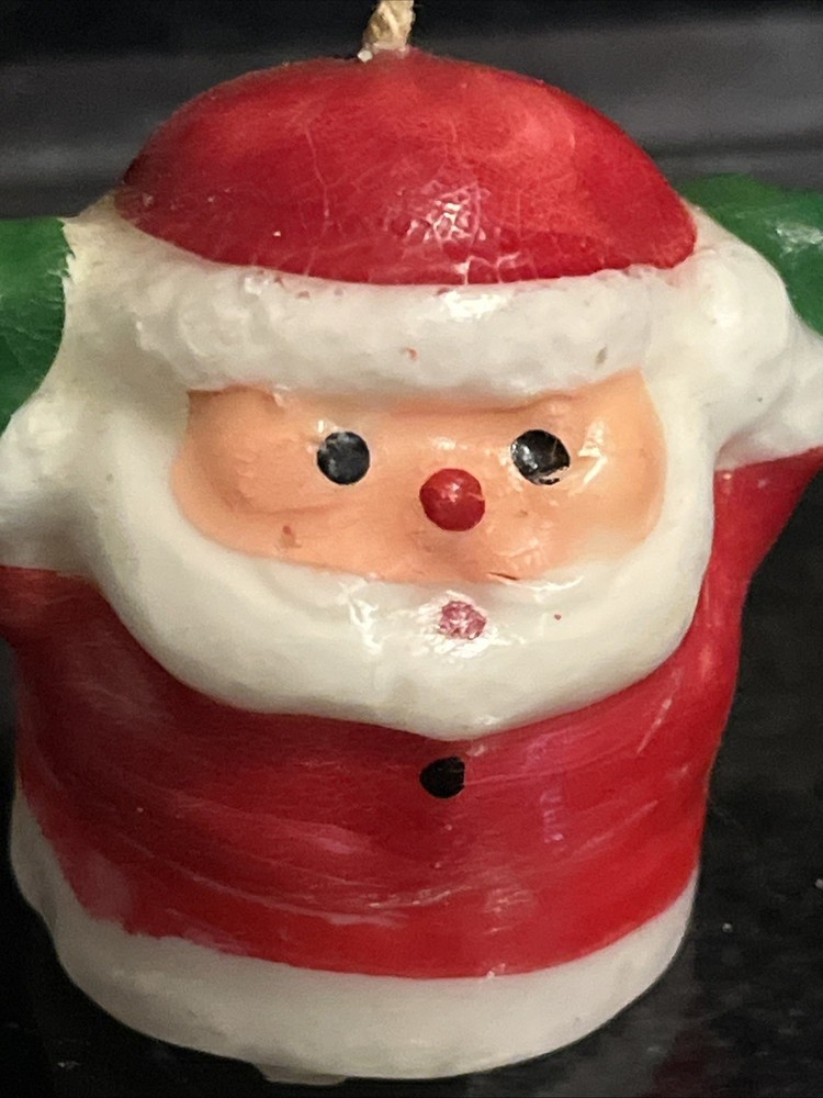 Mini Santa Candle 1.5” Vintage
