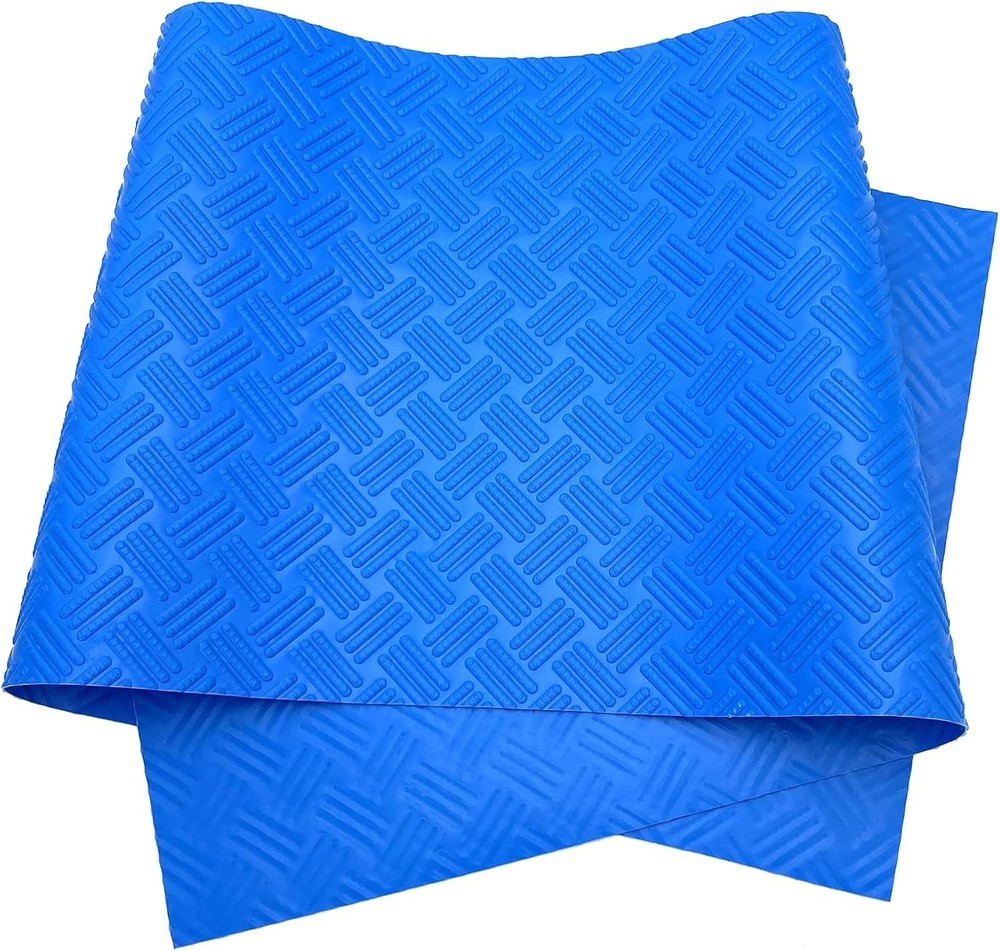 Blue Medium Pool Step Mat - Non-Slip Texture