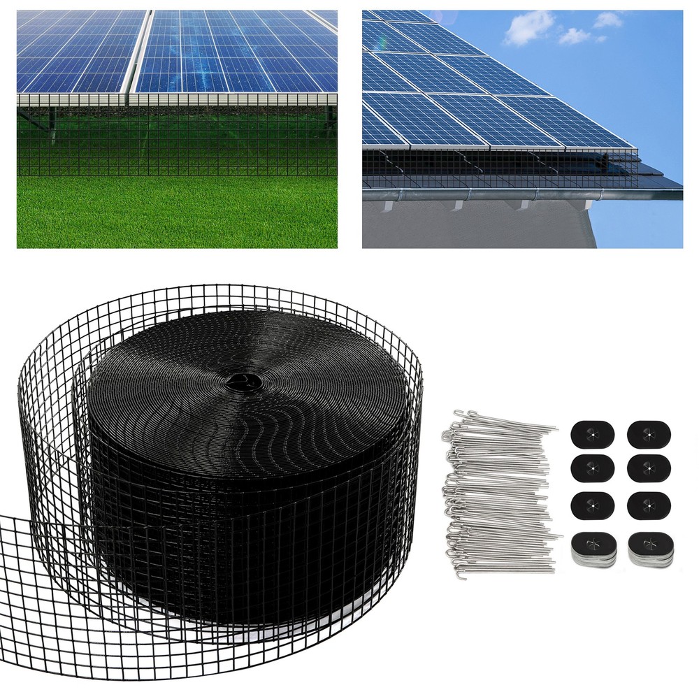 100ft Solar Panel Wire Mesh Roll & clip kit - Pigeon Bird Proofing Guard kit new