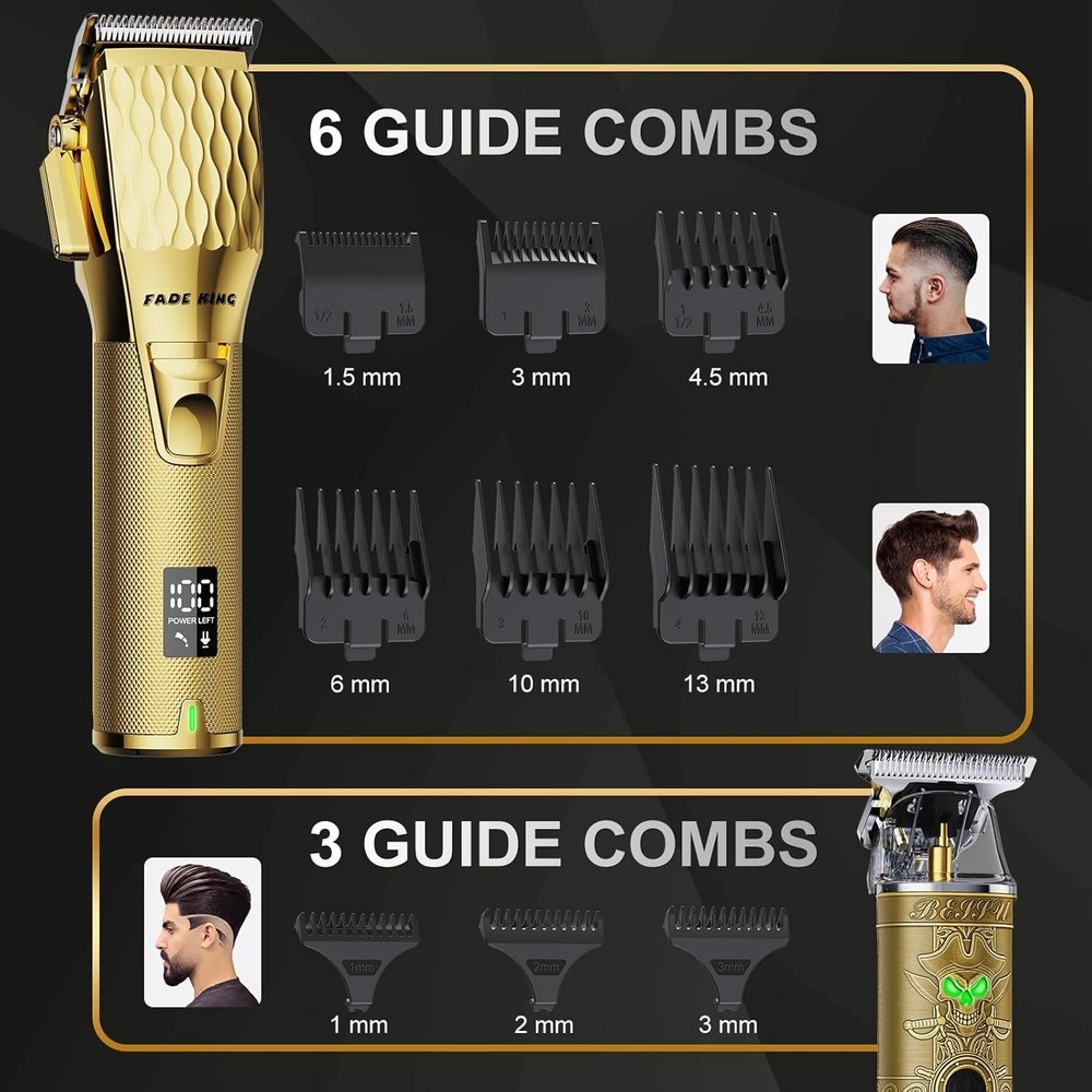 Professional Hair Clippers & Beard Trimmer Set