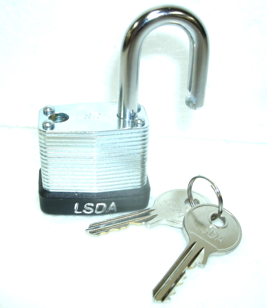 LSDA LP30 Laminated Steel Padlock w/2 Keys-NEW!