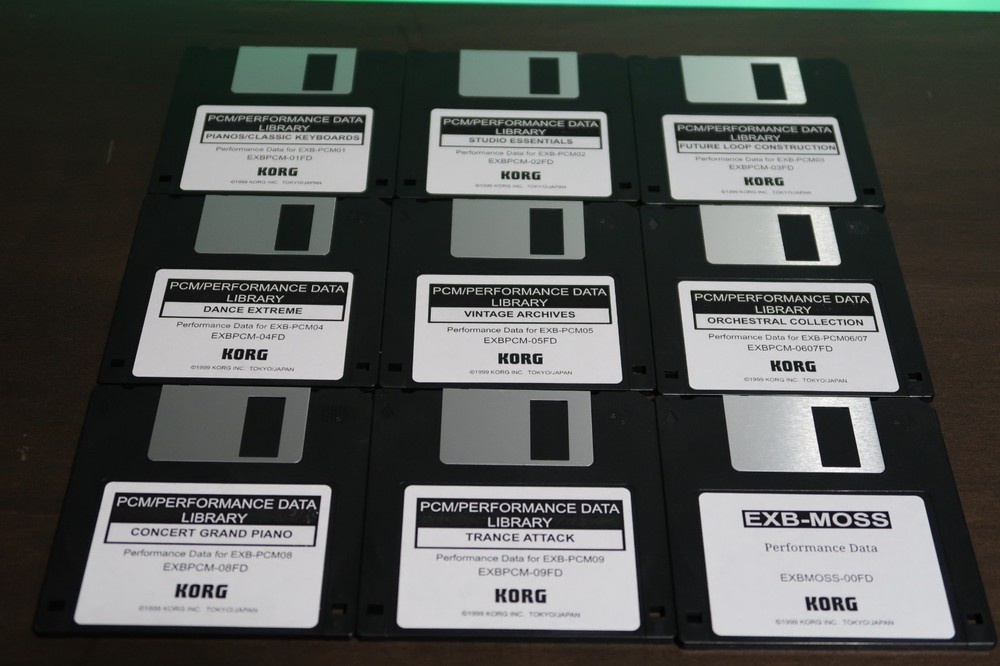 Korg EXB Complete Collection DIsk Set - PRELOAD Data Floppy Disk - 9 Disk Set