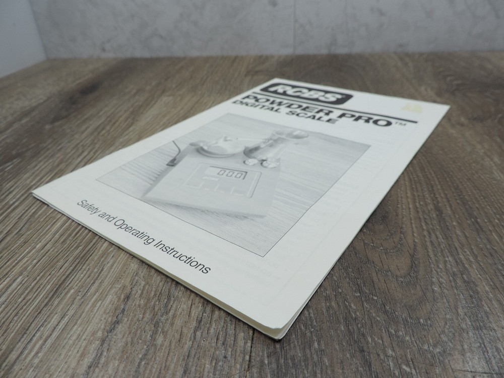 RCBS Powder Pro Digital Scale Safety and Operating Instructions