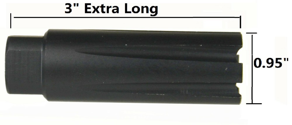 Competition 1/2x28 Thread Low Concussion Muzzle Brake Compensator For .223 Black