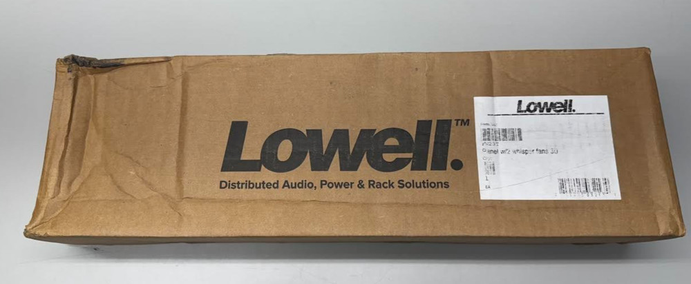 Lowell FW2-3T Panel with 2 Whisper Fans, 3U Fan Panel