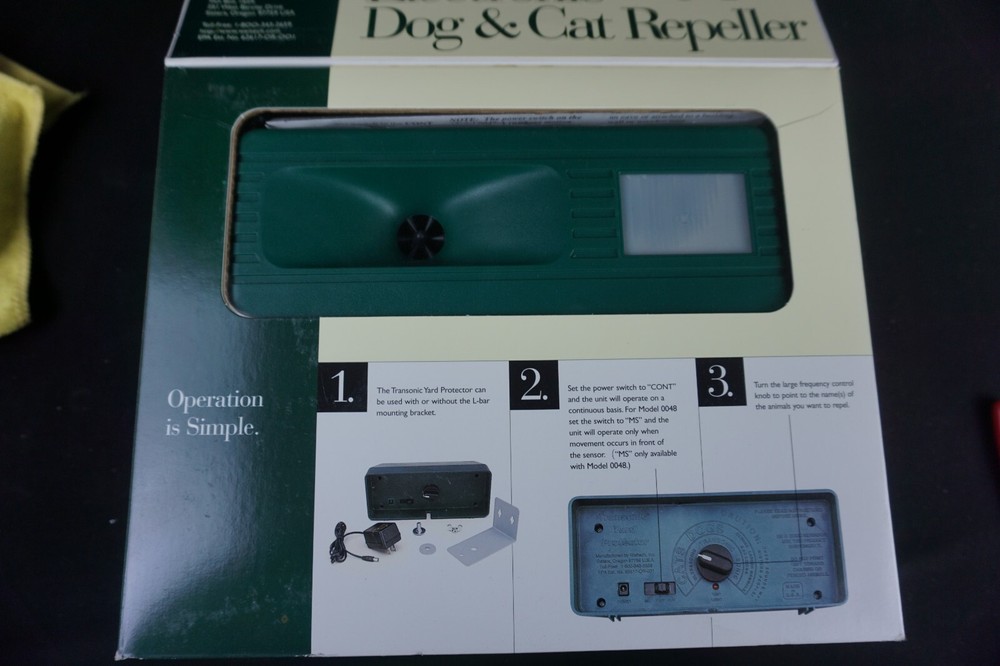 WEITECH Model 0048 Electronic Dog & Cat Repeller with Motion Sensor NEW