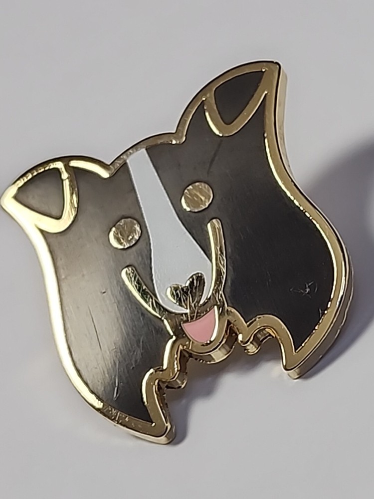 Collie Dog Face Lapel Pin Canine