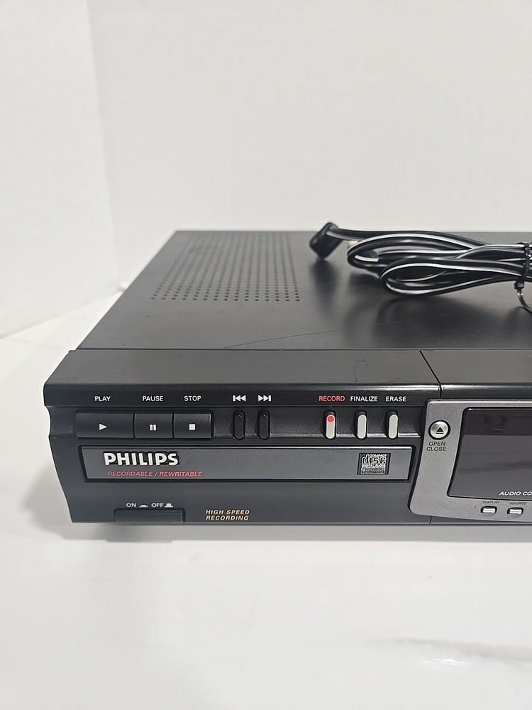 Philips CDR 765 Audio Compact Disc Recorder Tested WORKING / No Remote