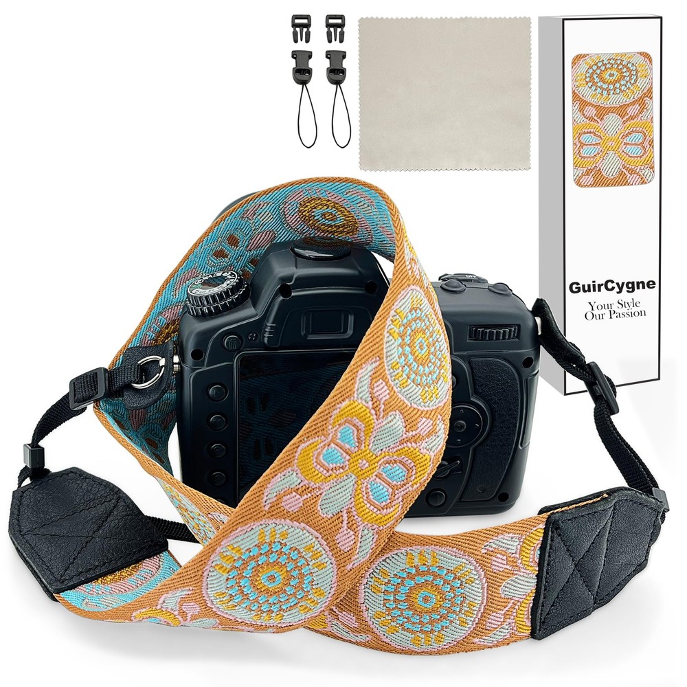 Camera Strap - Wide, Comfortable Durable Adjustable Crossbody Neck Shoulder S...