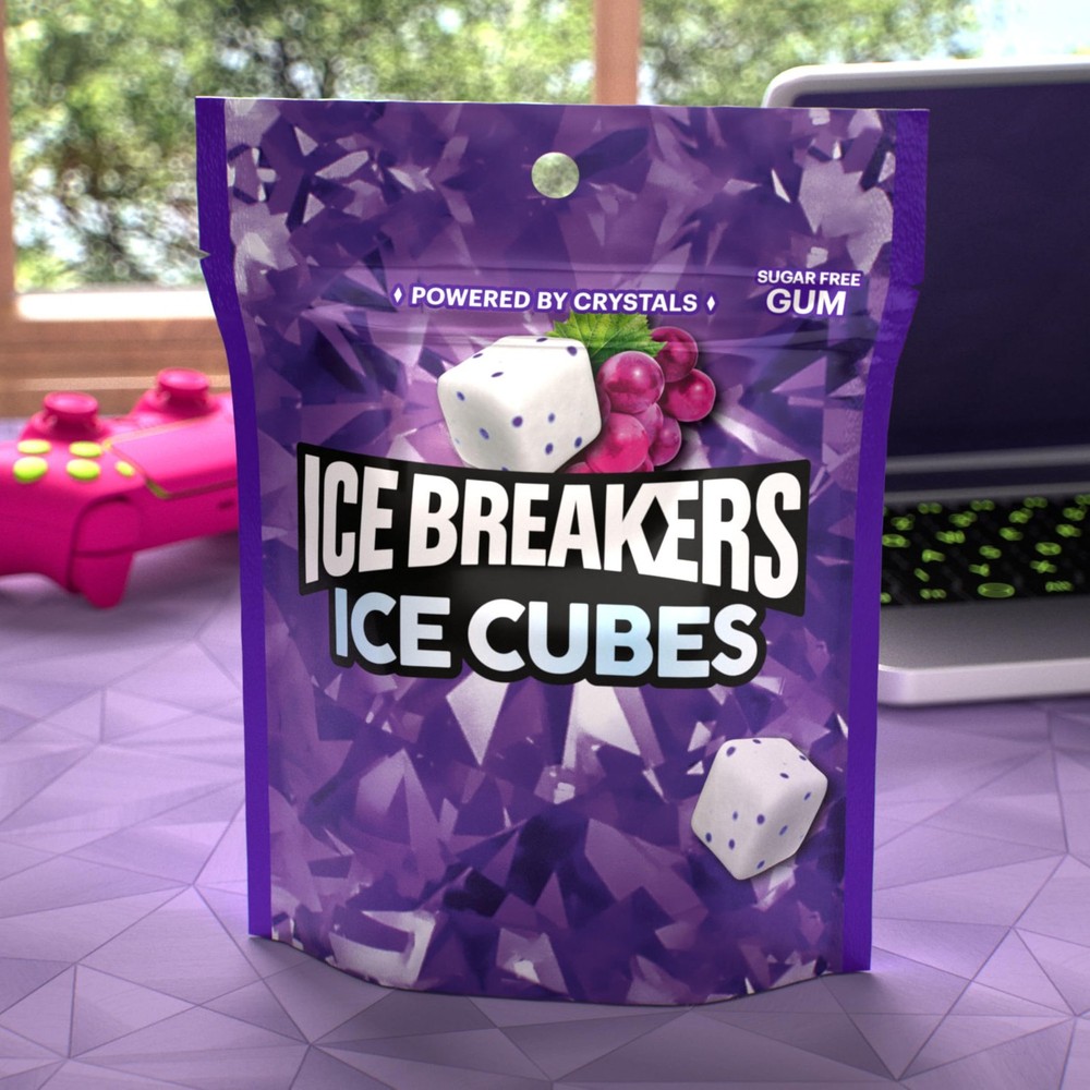ICE BREAKERS Ice Cubes Arctic Grape Flavored 100 Count (Pack of 1), white