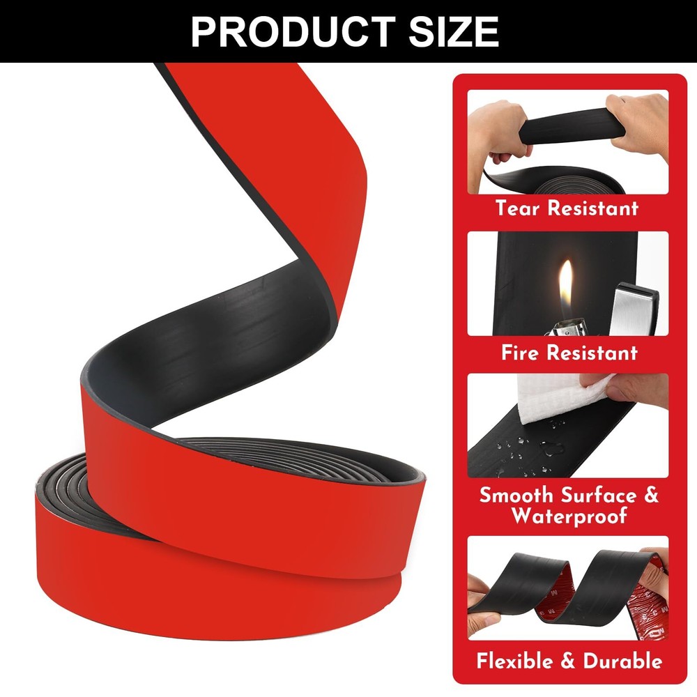 Self Adhesive Rubber Strips Neoprene Solid Rubber Sheets with Adhesive Backin...