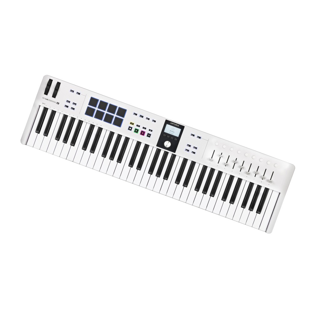 Arturia KeyLab Essential 61 mk3 MIDI Universal Keyboard Controller White