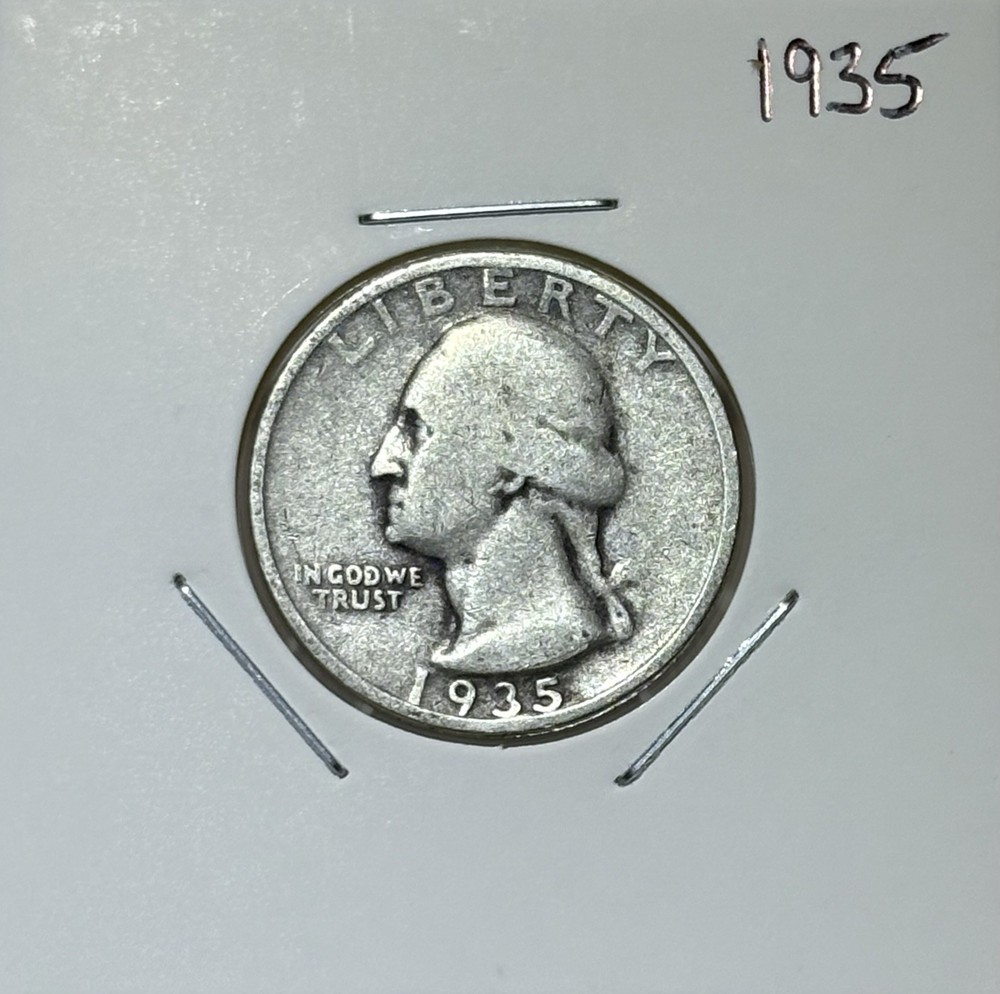 1935 Silver Washington Quarter, 90% Silver, Low Mint! 🔥