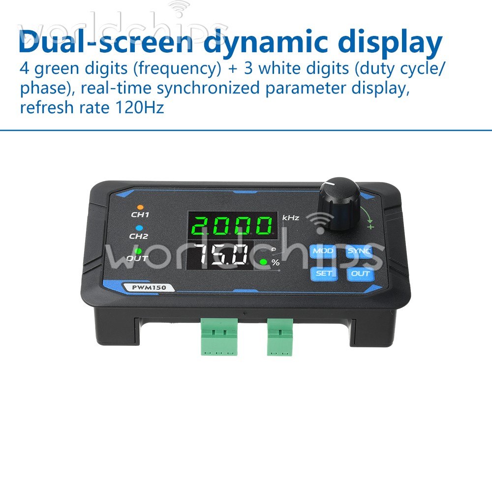 1Hz-150kHz PWM Pulse Frequency Duty Cycle Adjustable Module Signal Generator