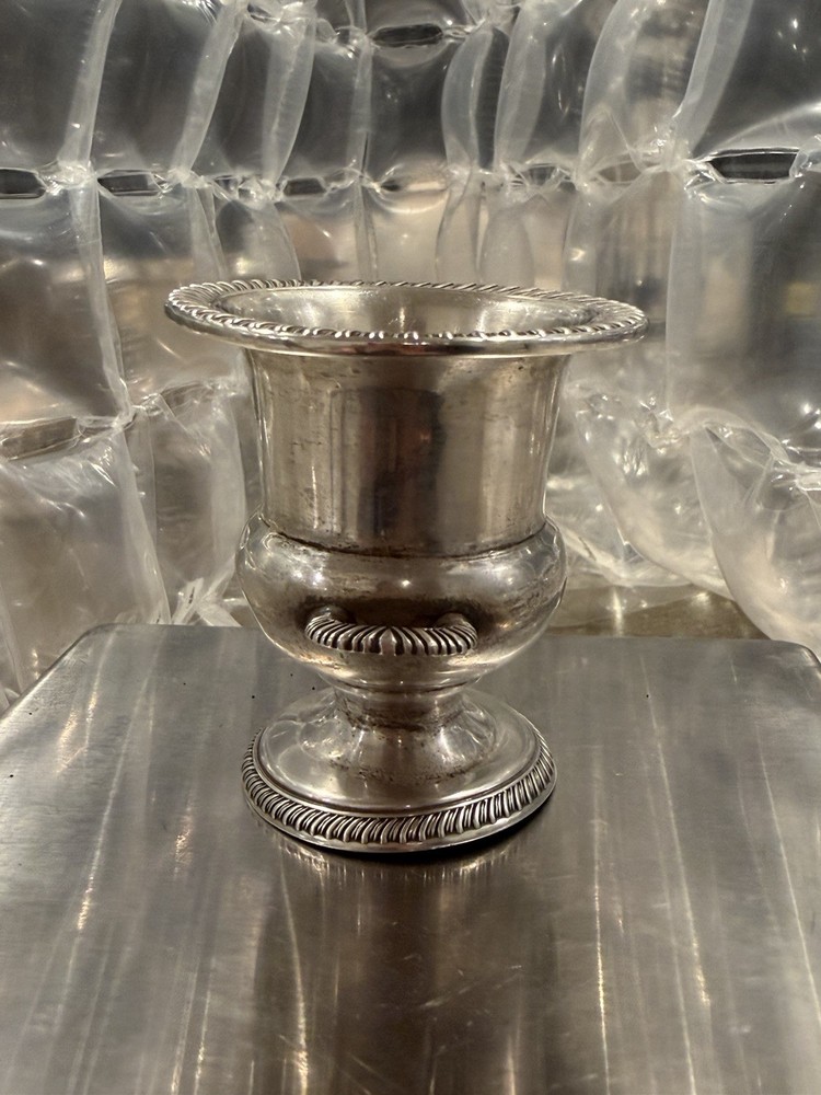 Vintage European Sterling Silver Two-Handled Footed Urn Trophy Cup