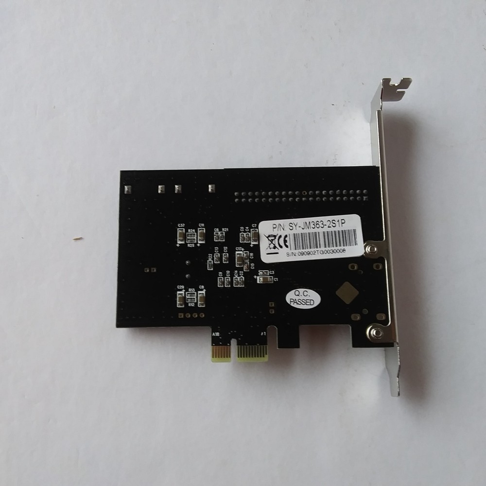 PCI-E SATA II RAID Host Controller Card w/ Manual & Drivers Disk JM363 2-Port