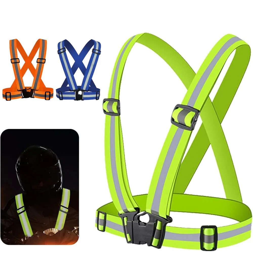 Safety Vest with High Visibility Reflective Belt Stripe Security Adjustable