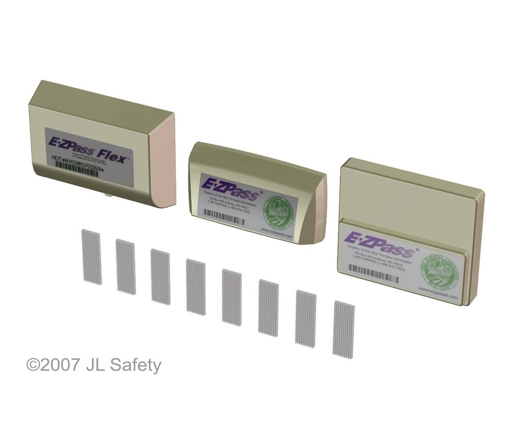8-Strips, 3M Original Clear Mounting Strips for EZPass + 2 alcohol pads