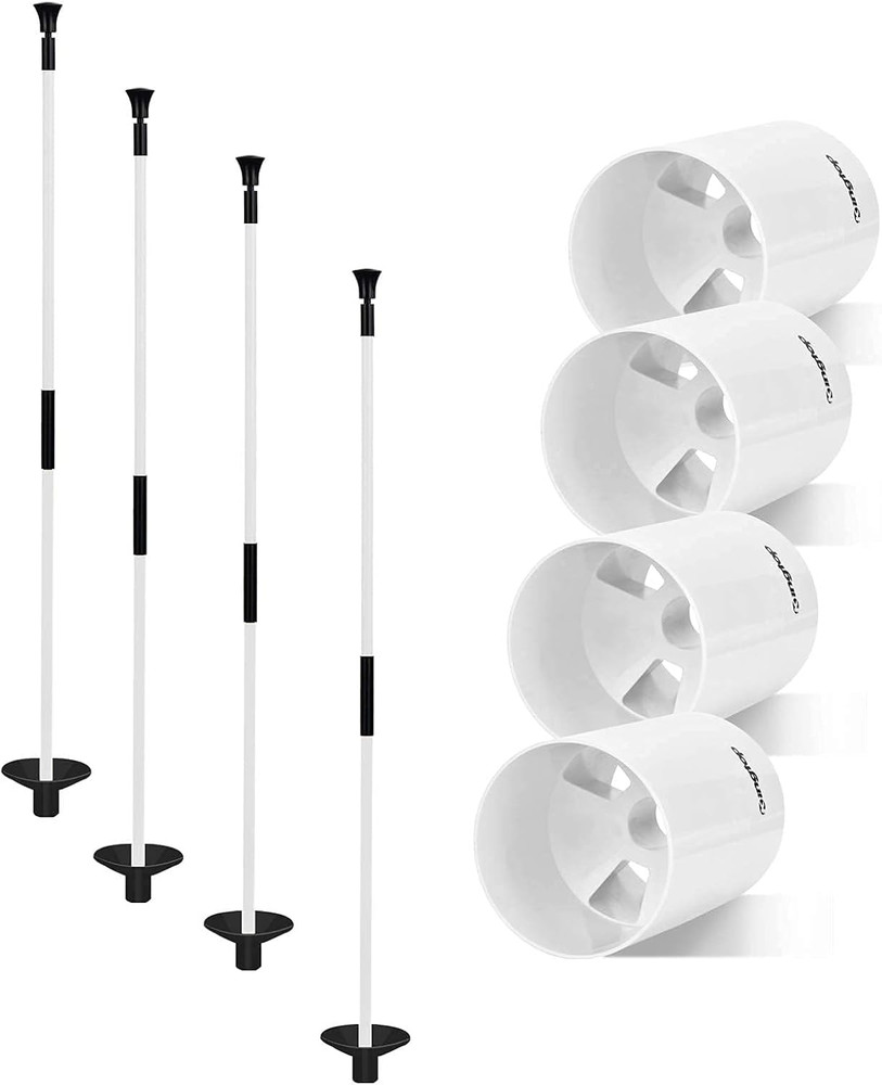 Golf Hole Cup Flagpole Set - 3ft Practice Putting Green, 4-Pack