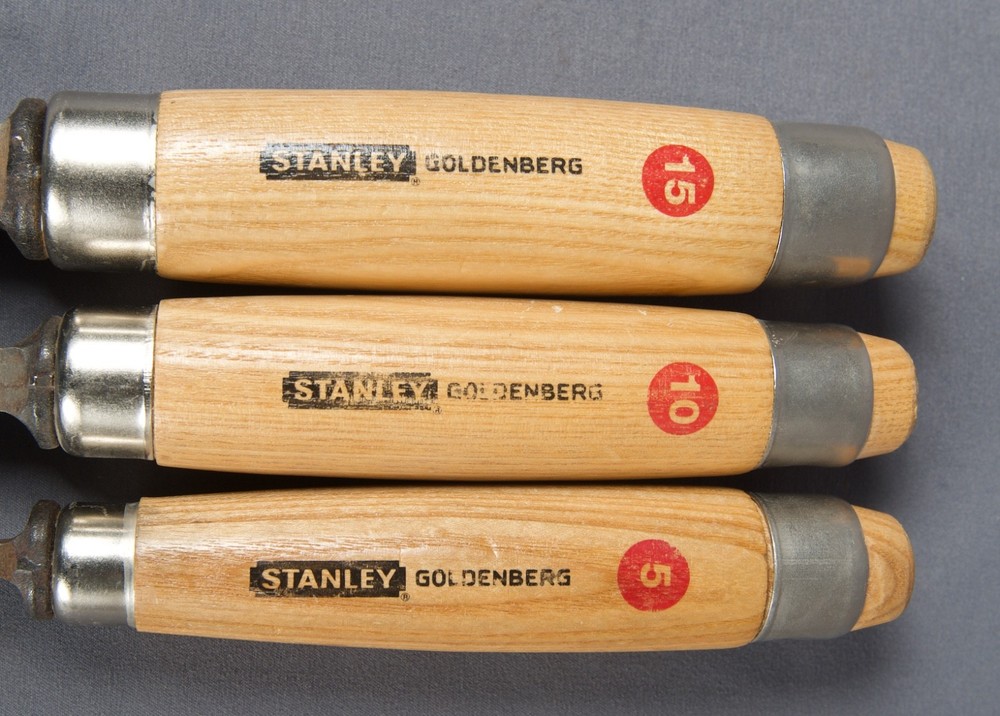 Stanley Goldenberg Mortising Chisel Set, 5, 10, 15 MM Excellent Condition