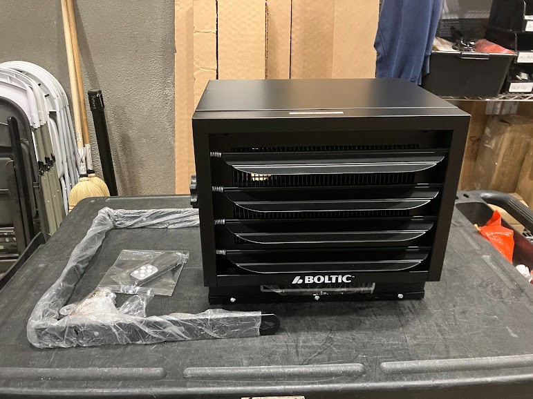 Boltic Electric Ceiling-Mounted Garage / Unit Heater - 240V, 7,500W.