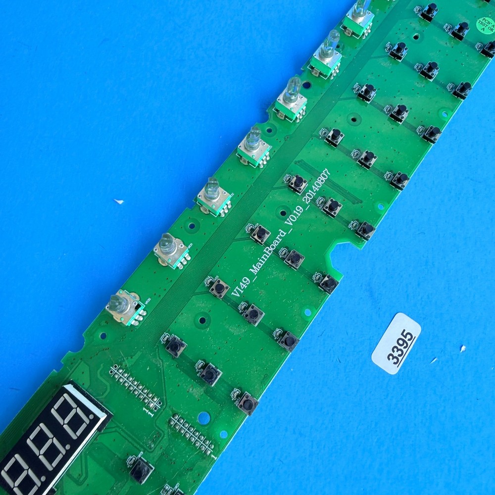 ALESIS VI49 MIDI Keyboard Controller OEM Part: Knobs Display Main Board PCB