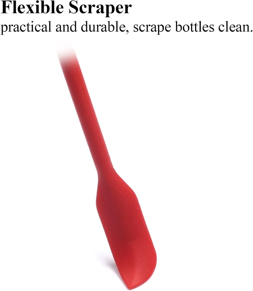 4 Pack Mini Silicone Spatula Set Small Rubber Spatula Makeup Thin Jar Scraper