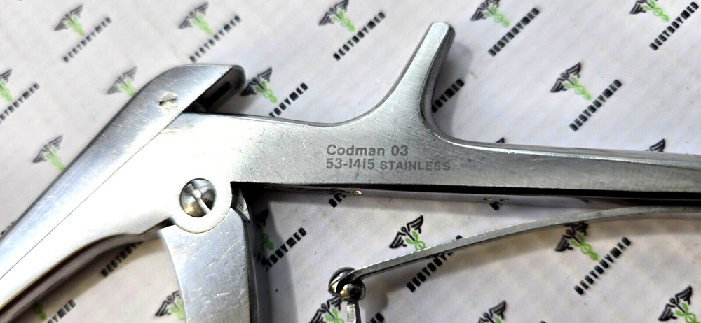Codman 53-1415 Surgical Kerrison Rongeur 8" x 90 Degree 3mm Up Bite