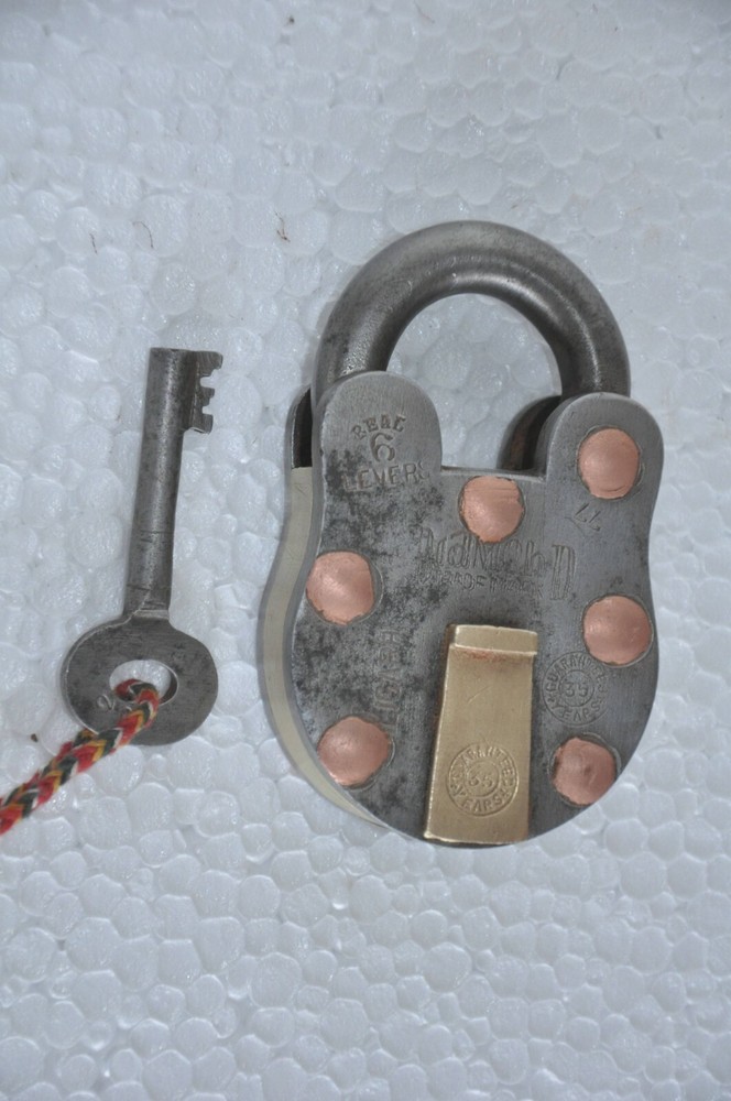 Vintage Iron,Brass & Copper Solid Handcrafted Padlock , Rich Patina