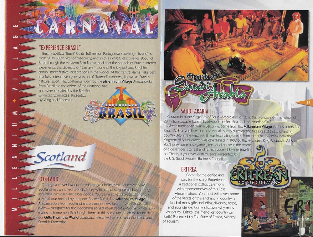 2000 EPCOT MILLENNIUM CELEBRATION COMMEMORATIVE 27 PAGE PROGRAM DISNEY WORLD