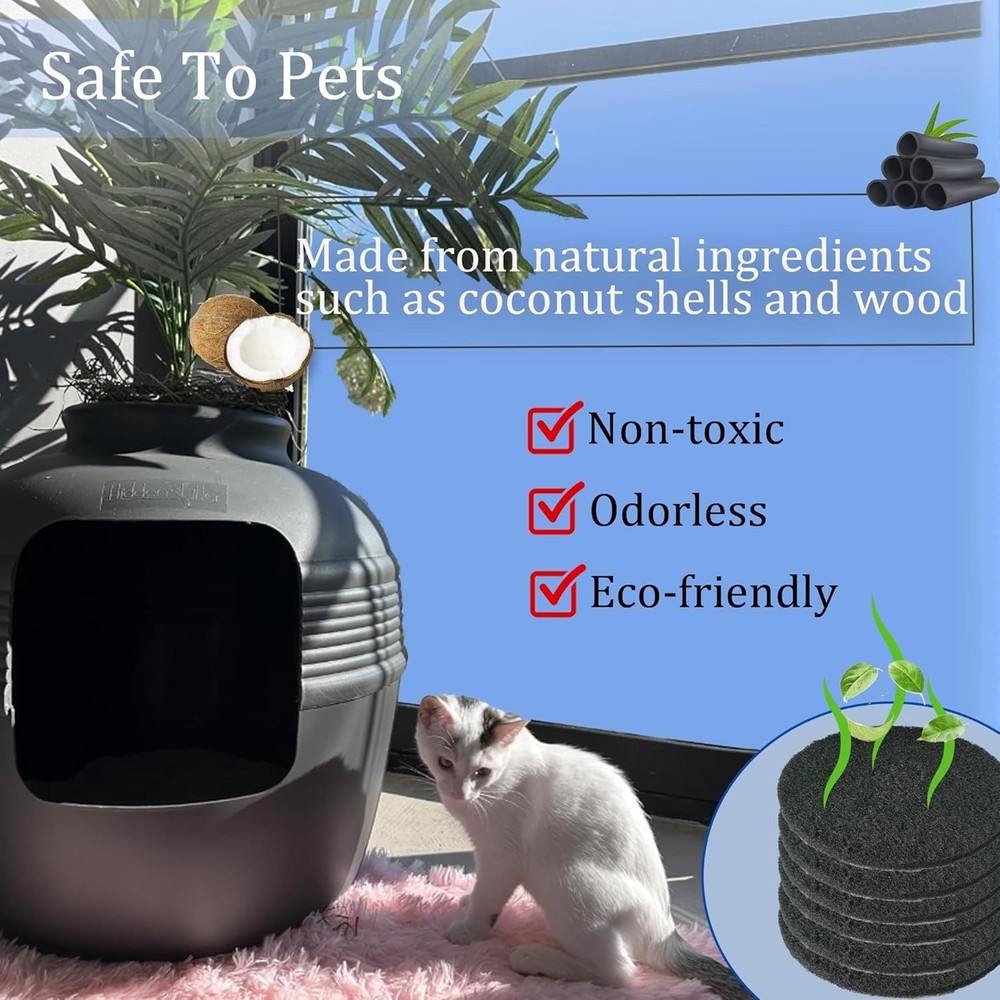 10pcs Charcoal Filters Compost Bin - Replacement Filter Round 6.7" - Extra Thick