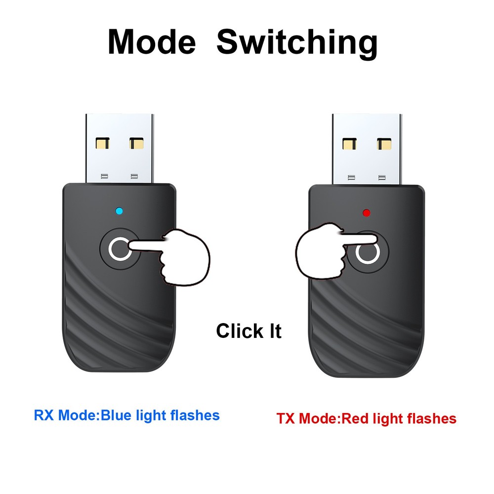 DC5V Wireless USB Bluetooth Audio PC TV Car Transmitter Receiver Adapter Dock C