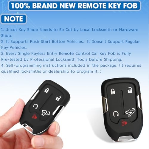 Keyless Entry Remote Control Key Fob Replacement 5 Button for Chevy Silverado
