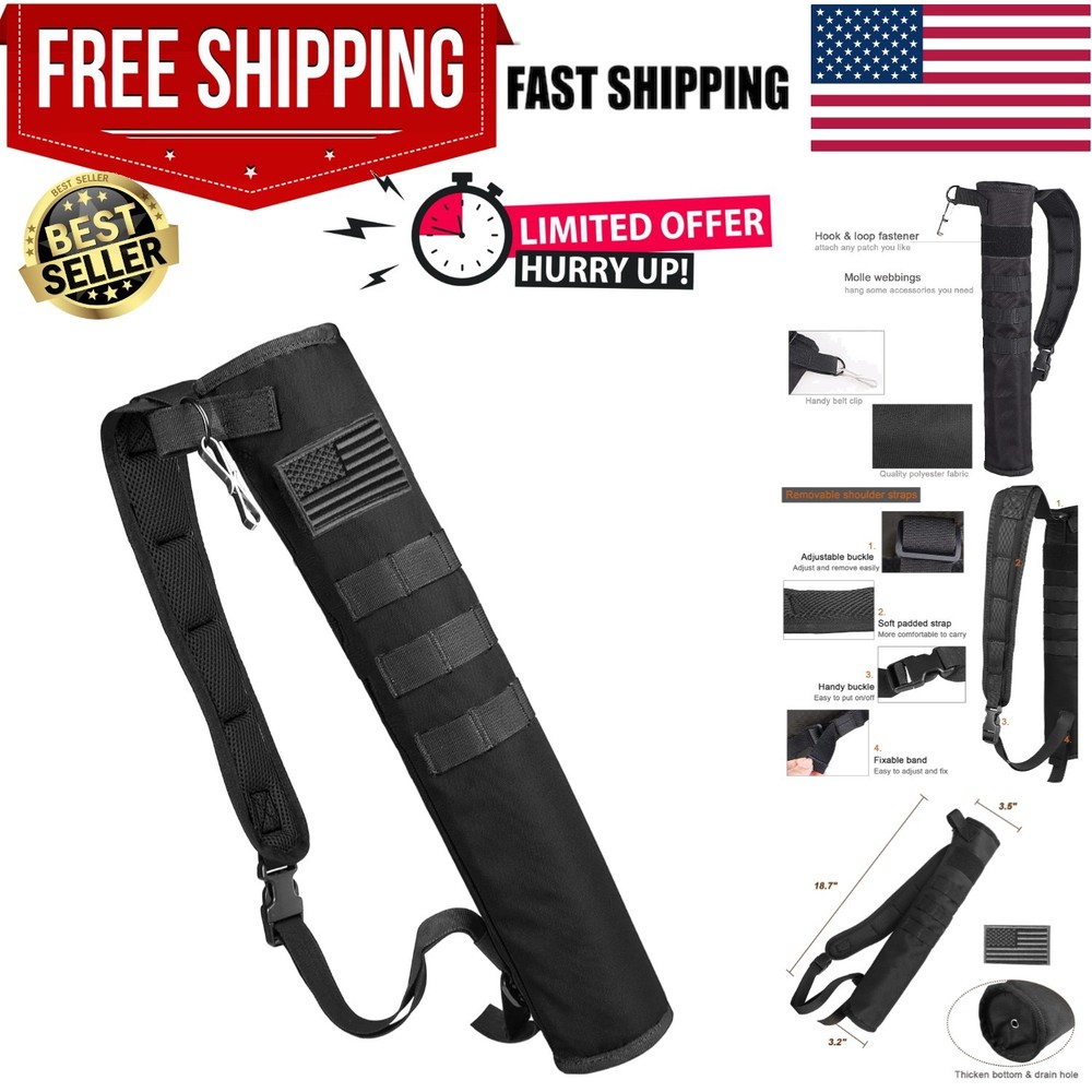 Durable Polyester Arrow Quiver with Molle System - Perfect for Target Shooting